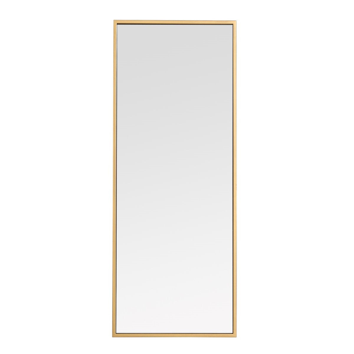 Metal Frame Rectangle Mirror 14 Inch In Brass