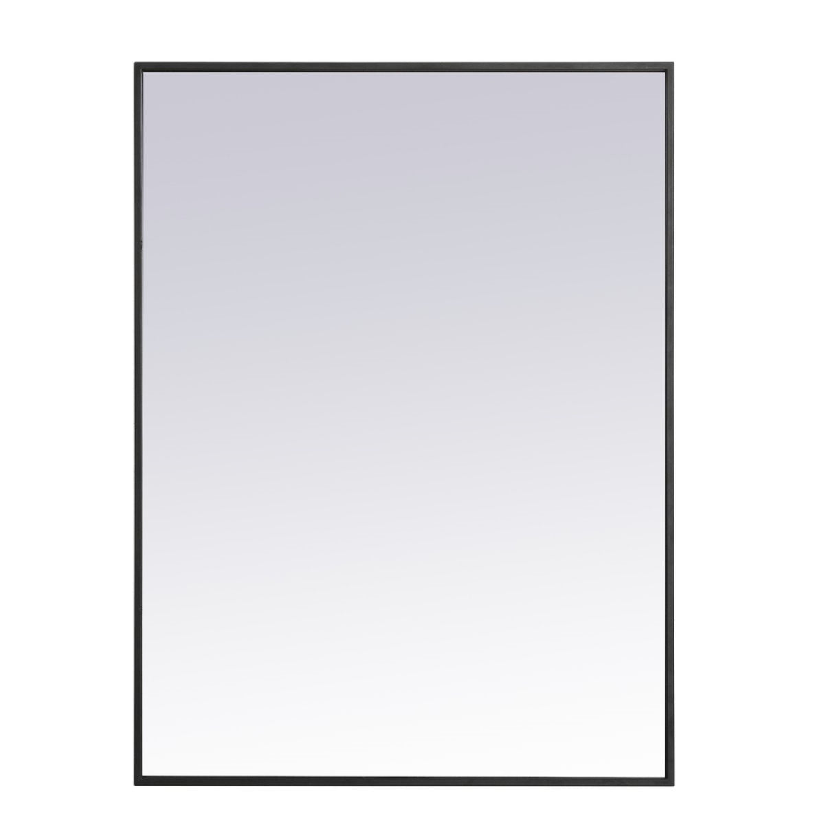 Metal Frame Rectangle Mirror 27 Inch In Black