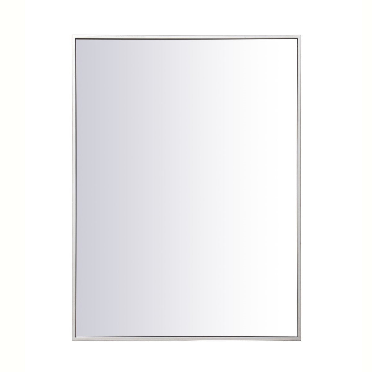 Metal Frame Rectangle Mirror 27 Inch In Silver