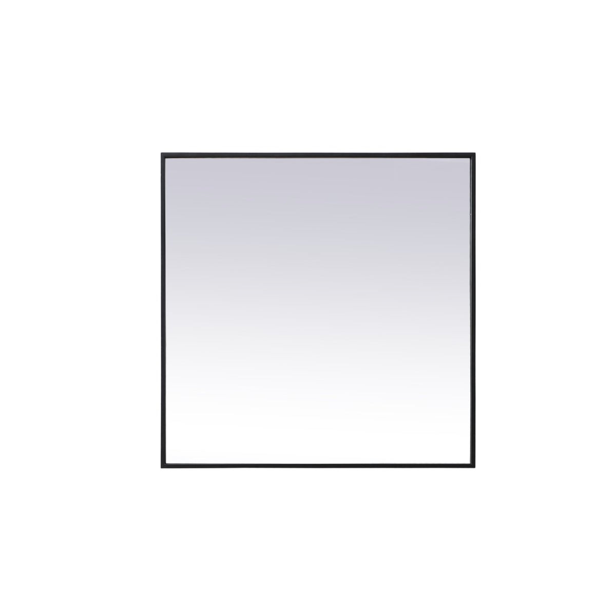 Metal Frame Square Mirror 30 Inch In Black