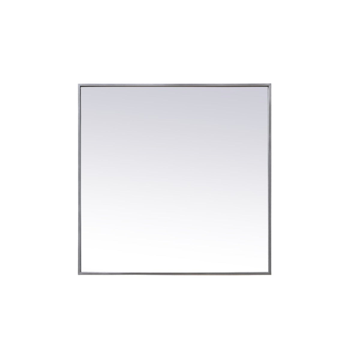 Metal Frame Square Mirror 30 Inch In Silver