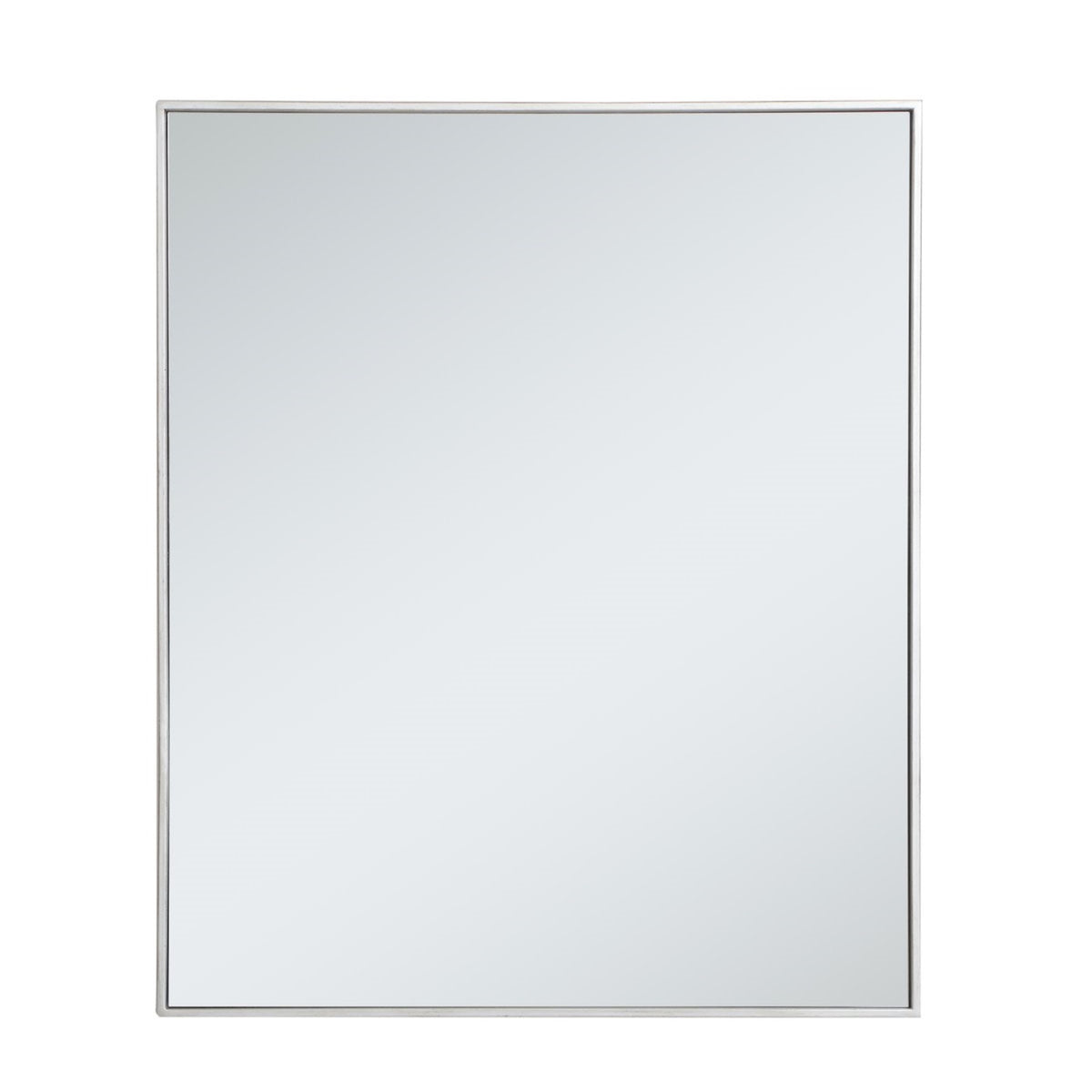 Metal Frame Rectangle Mirror 30 Inch In Silver