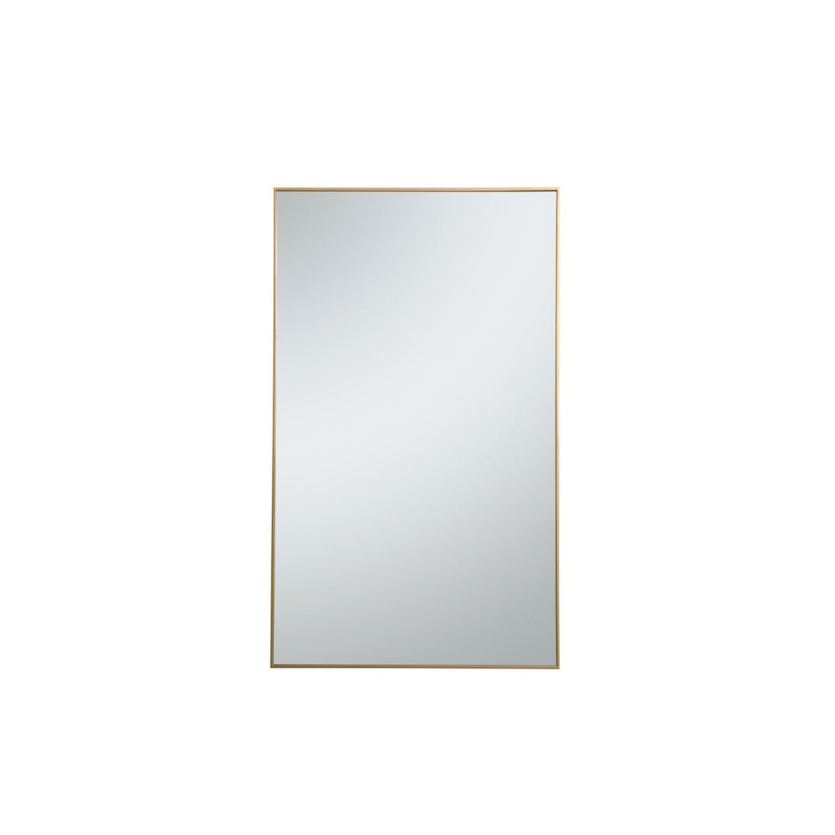 Metal Frame Rectangle Mirror 36 Inch In Brass