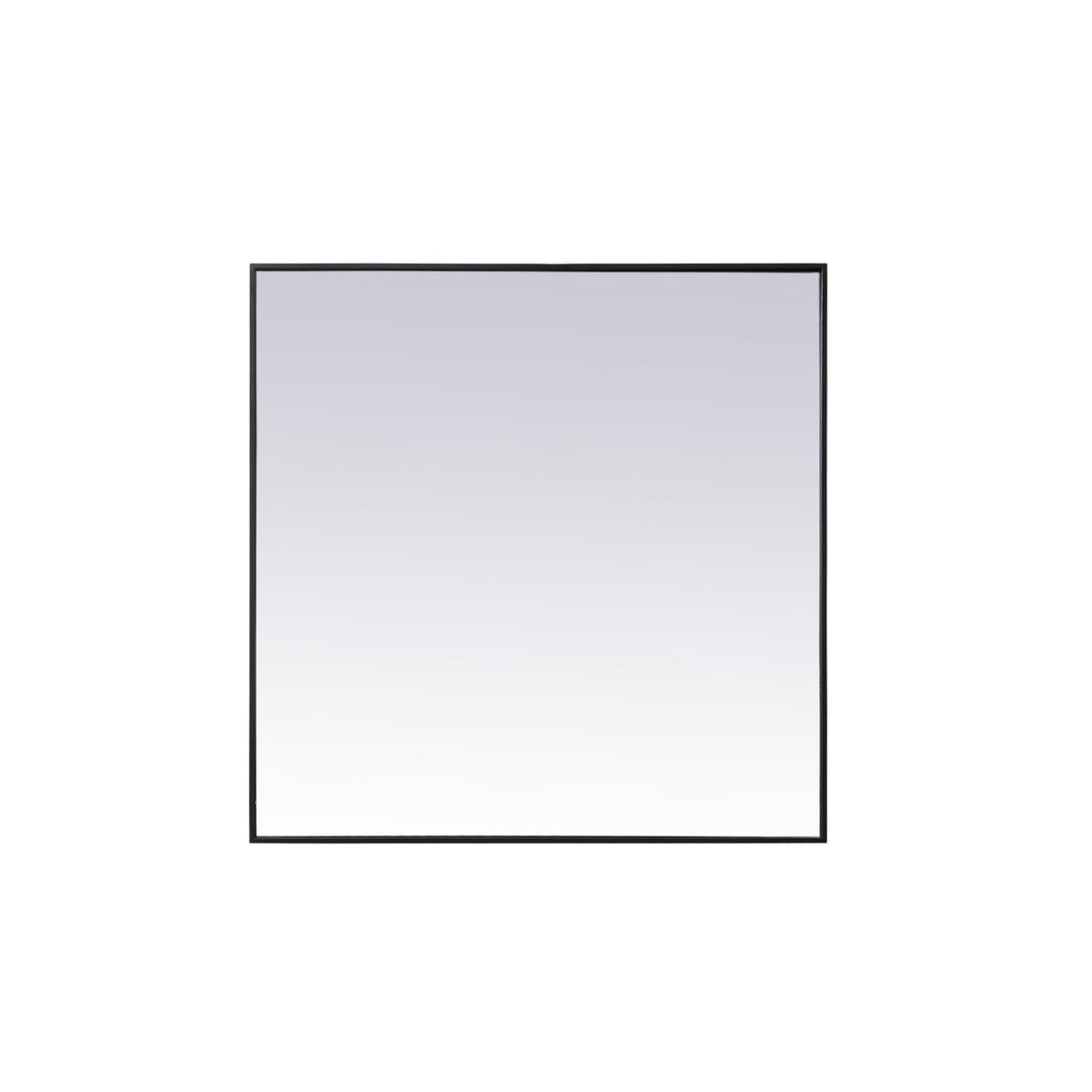 Metal Frame Square Mirror 42 Inch In Black