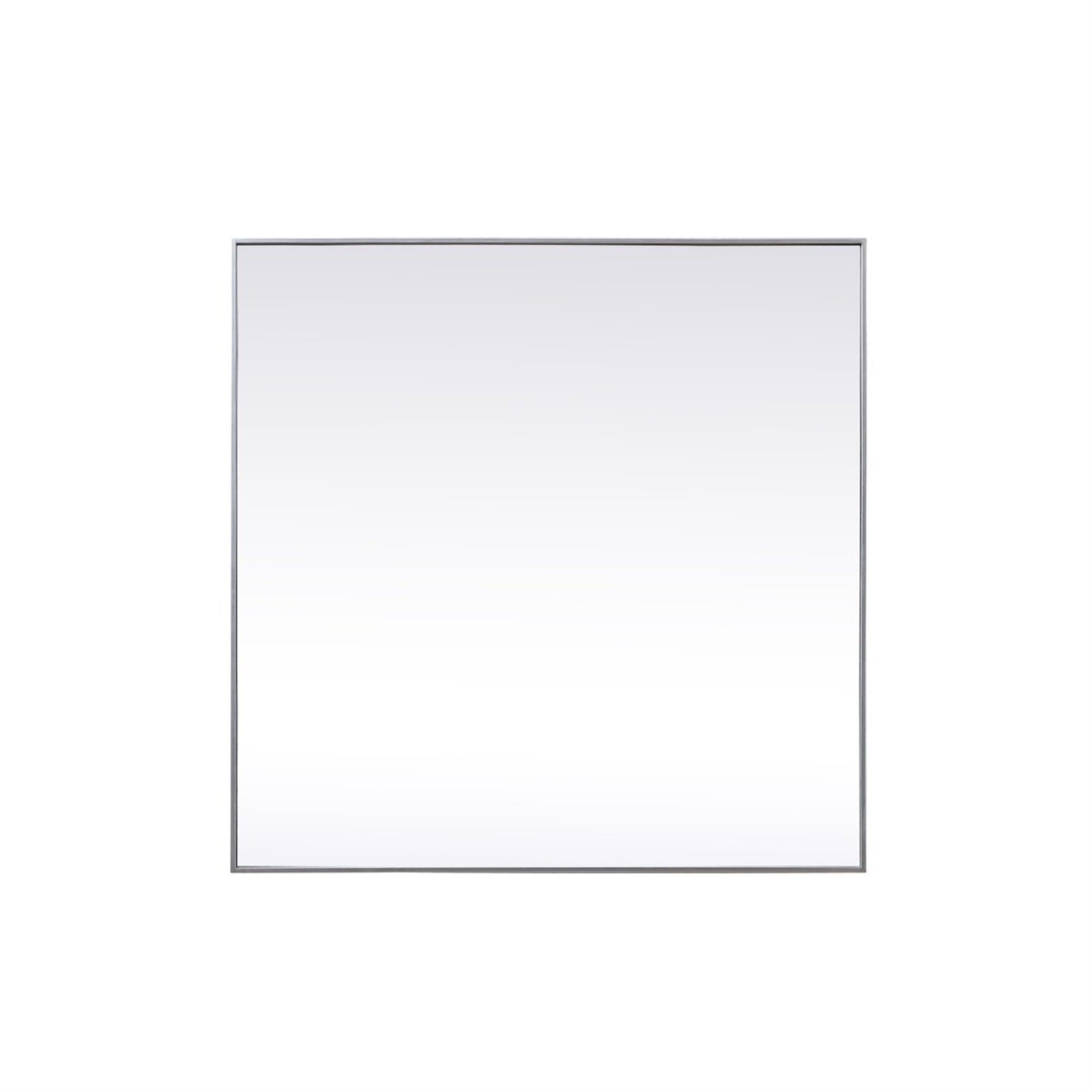 Metal Frame Square Mirror 48 Inch In Silver
