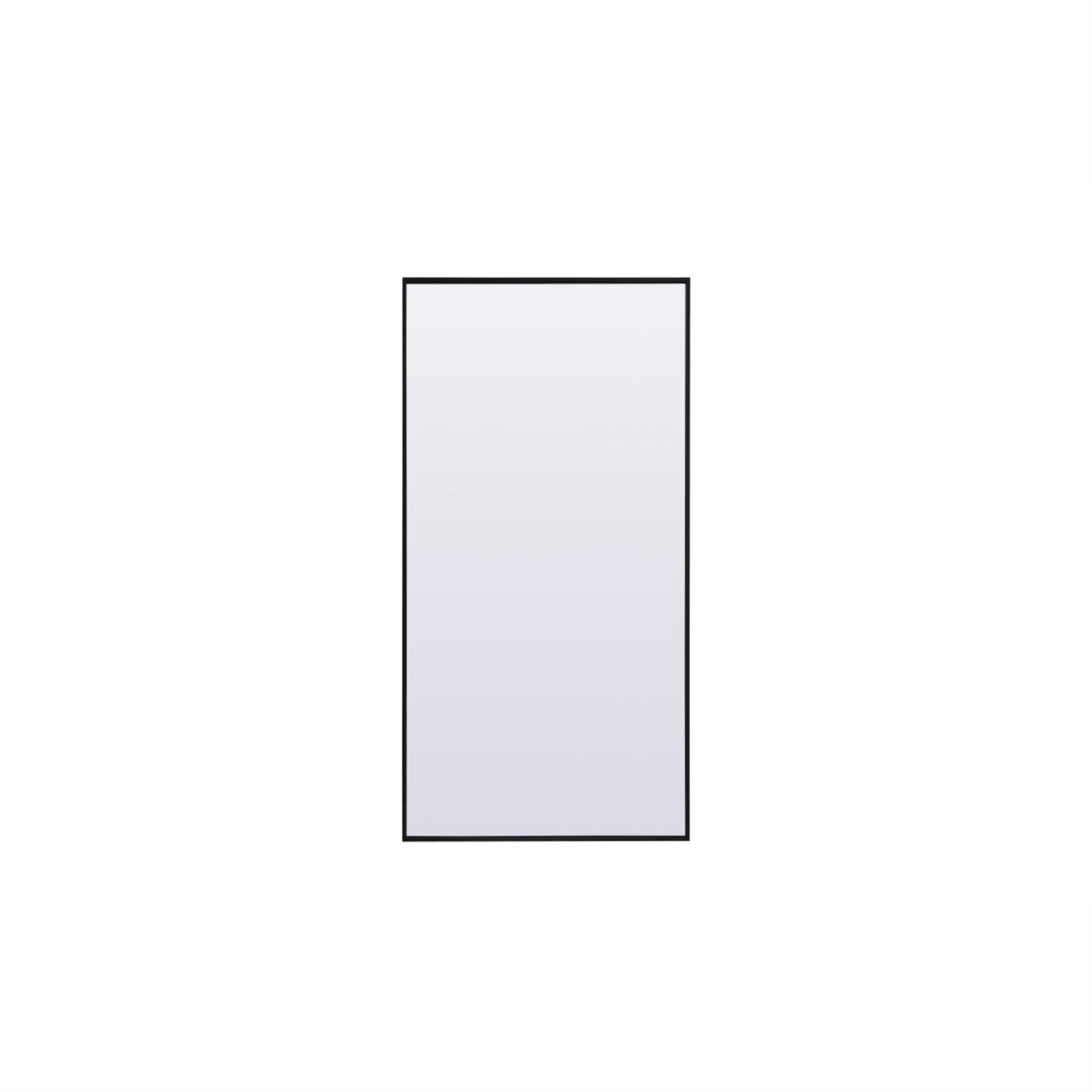 Metal Frame Rectangle Full Length Mirror 30X60 Inch In Black