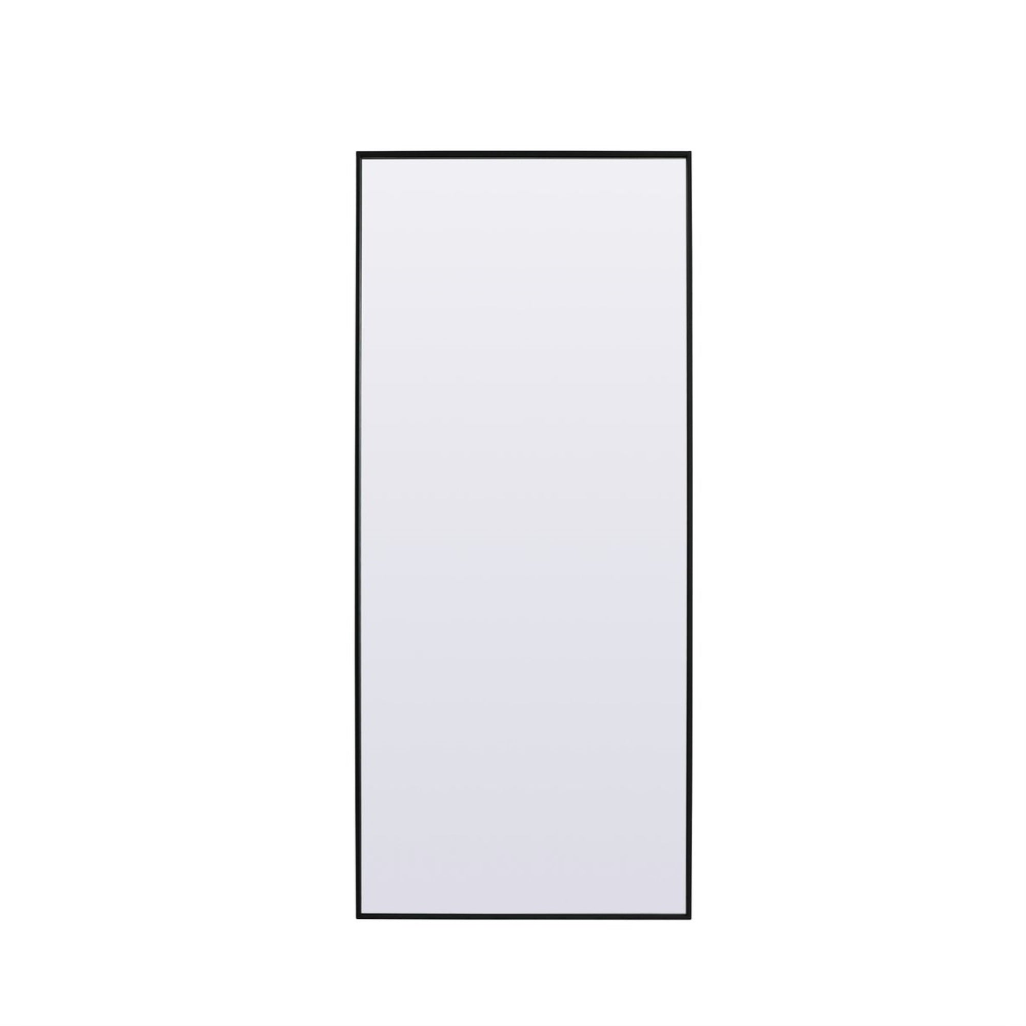 Metal Frame Rectangle Full Length Mirror 30X72 Inch In Black