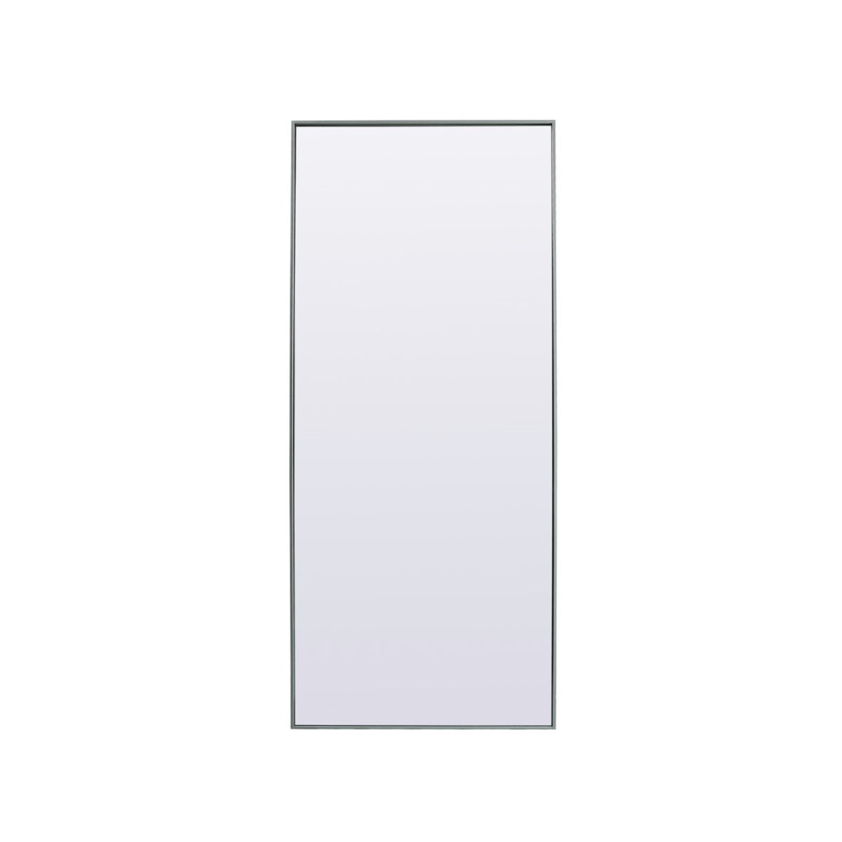 Metal Frame Rectangle Full Length Mirror 30X72 Inch In Silver