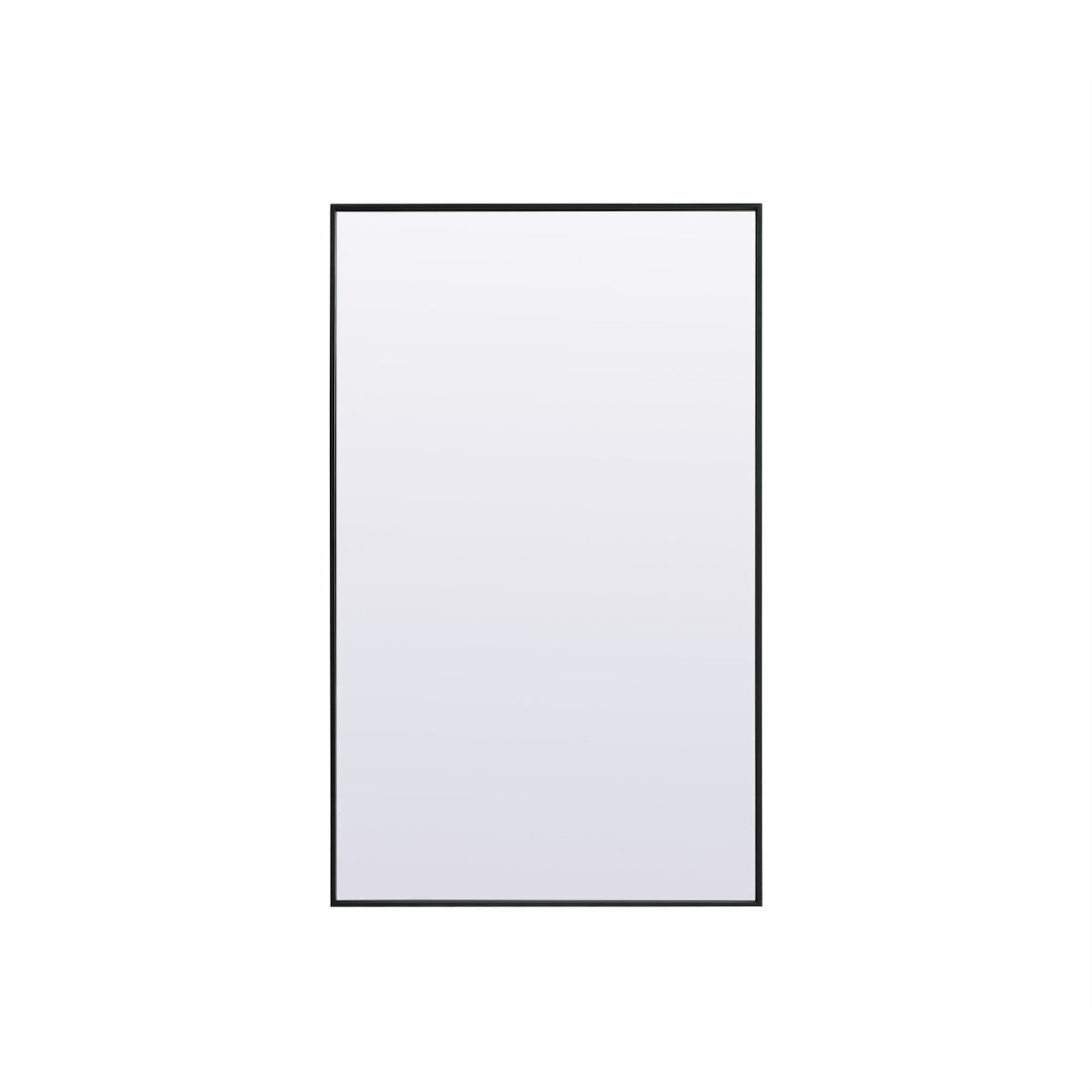 Metal Frame Rectangle Full Length Mirror 36X60 Inch In Black