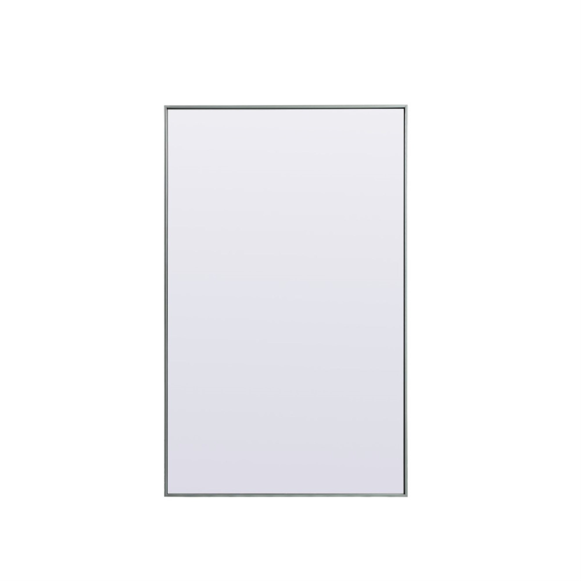 Metal Frame Rectangle Full Length Mirror 36X60 Inch In Silver