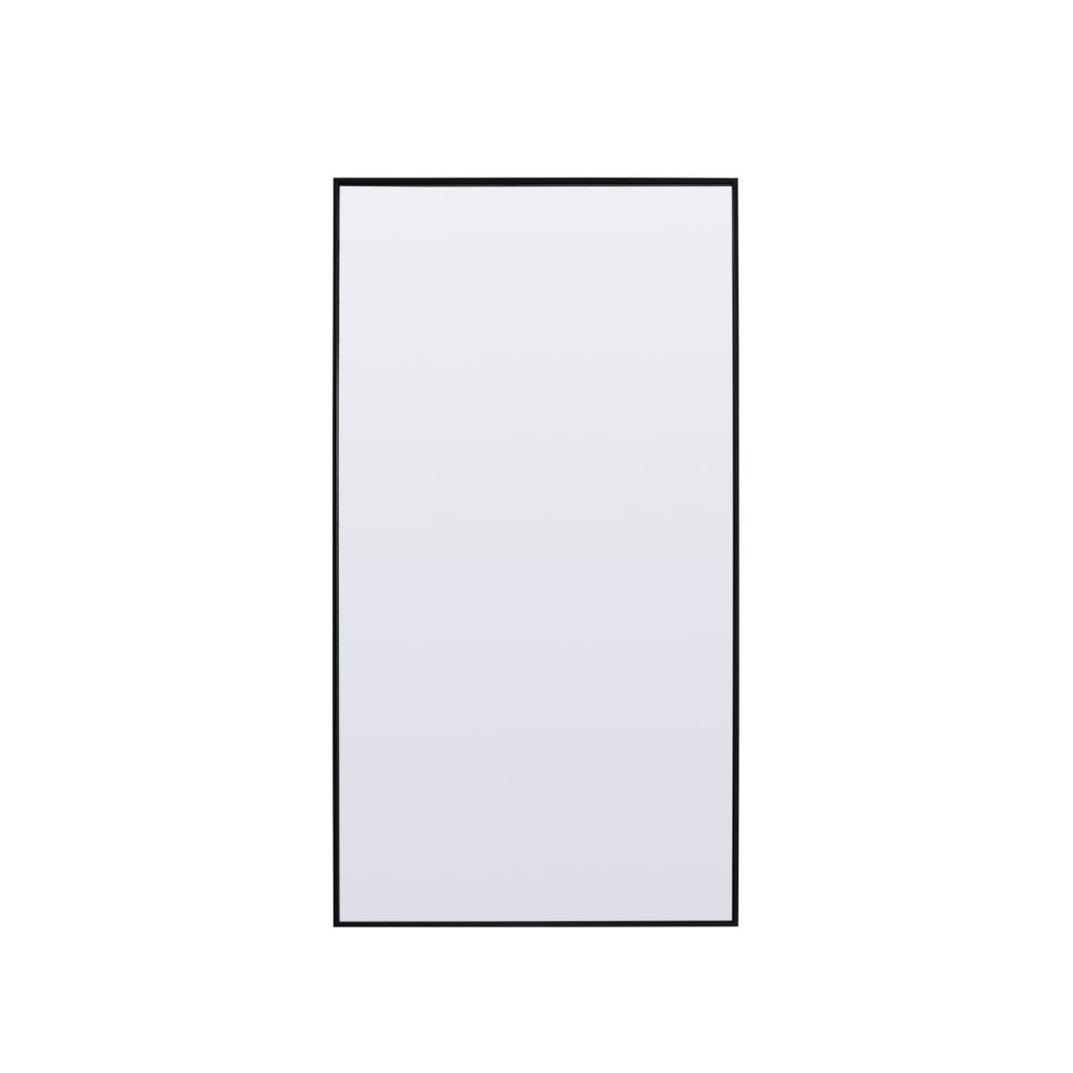 Metal Frame Rectangle Full Length Mirror 36X72 Inch In Black