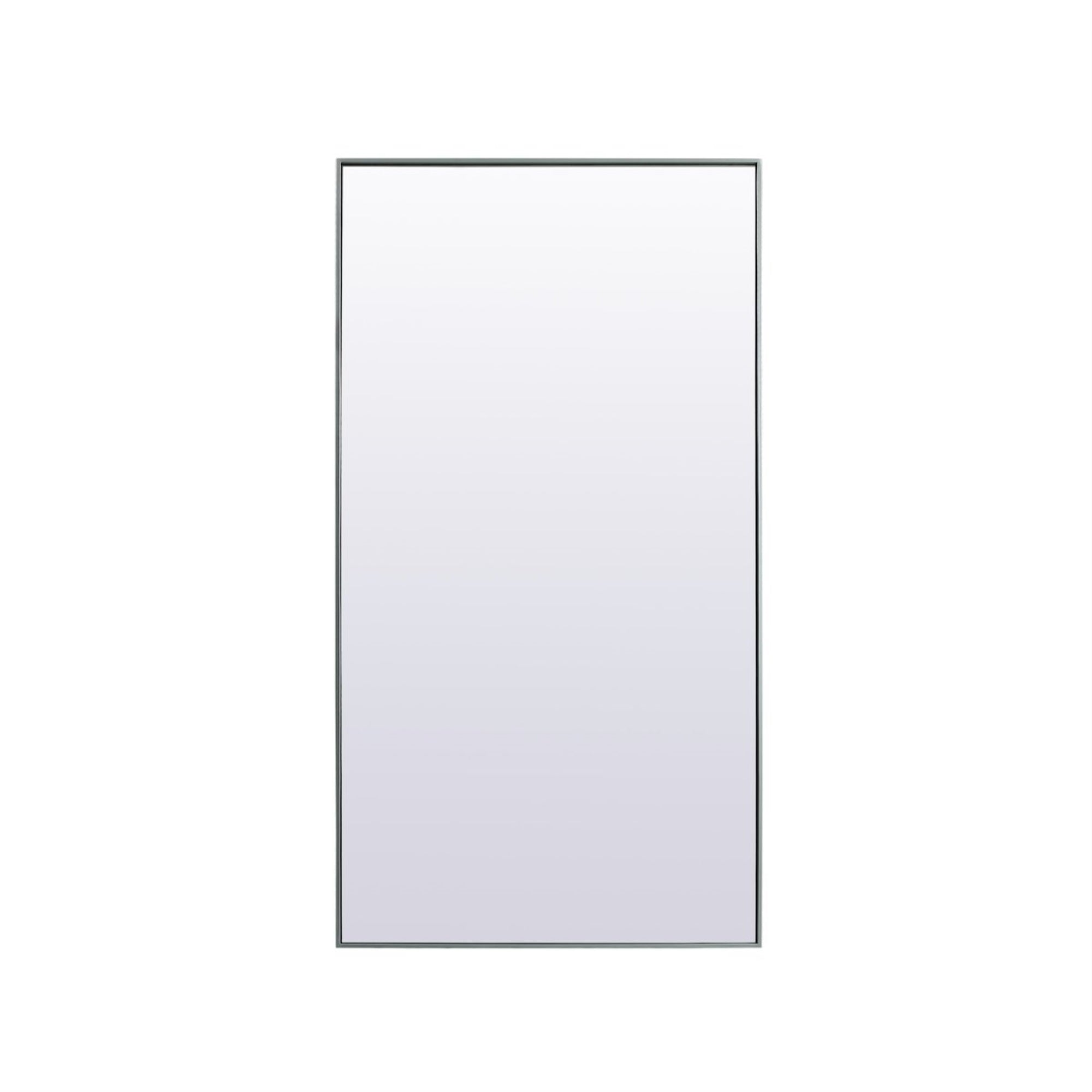 Metal Frame Rectangle Full Length Mirror 36X72 Inch In Silver