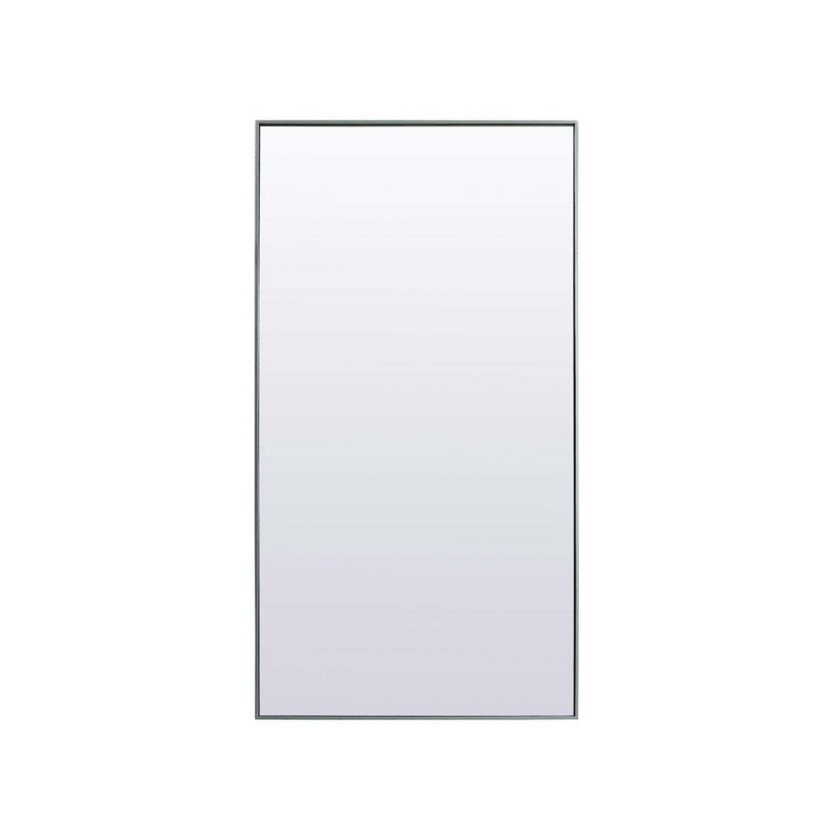 Metal Frame Rectangle Full Length Mirror 36X72 Inch In Silver