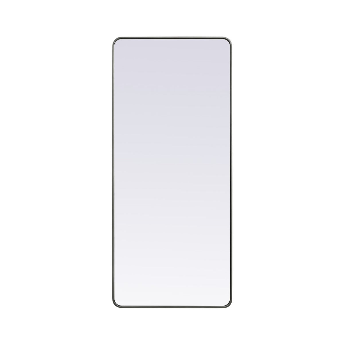 Soft Corner Metal Rectangle Mirror 32X72 Inch In Silver