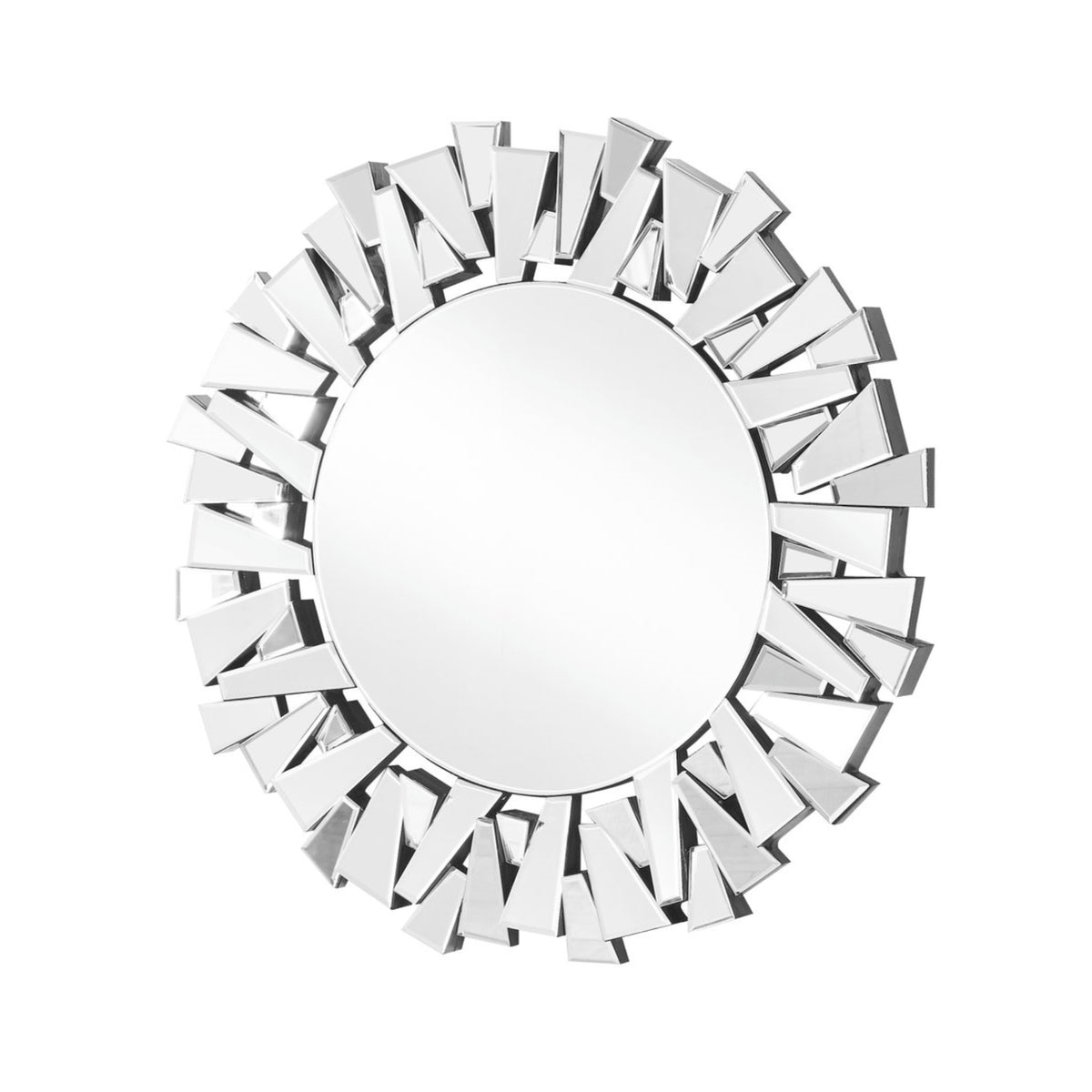 Sparkle 39.5 In. Contemporary Round Mirror In Clear