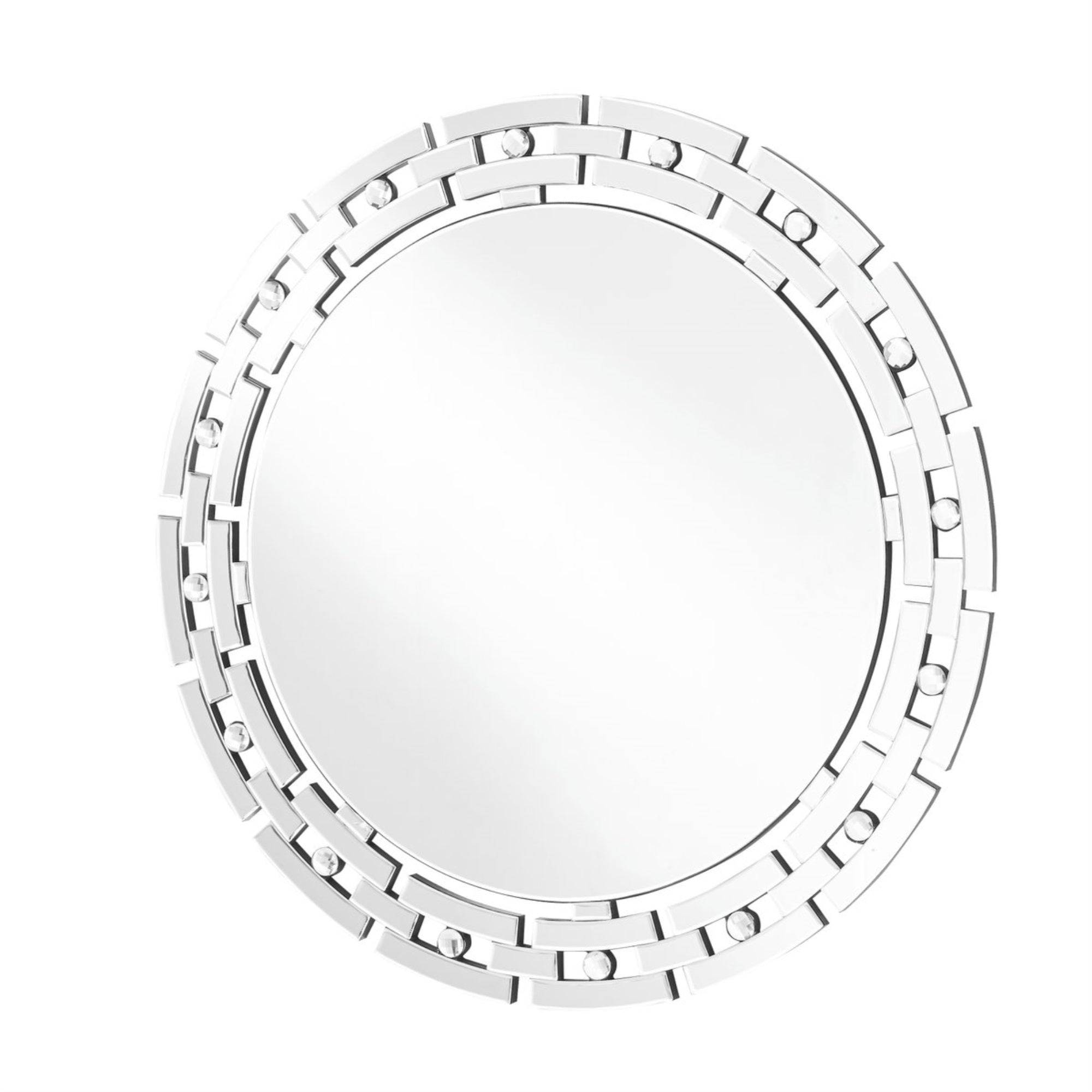 Sparkle 36 In. Contemporary Round Mirror In Clear