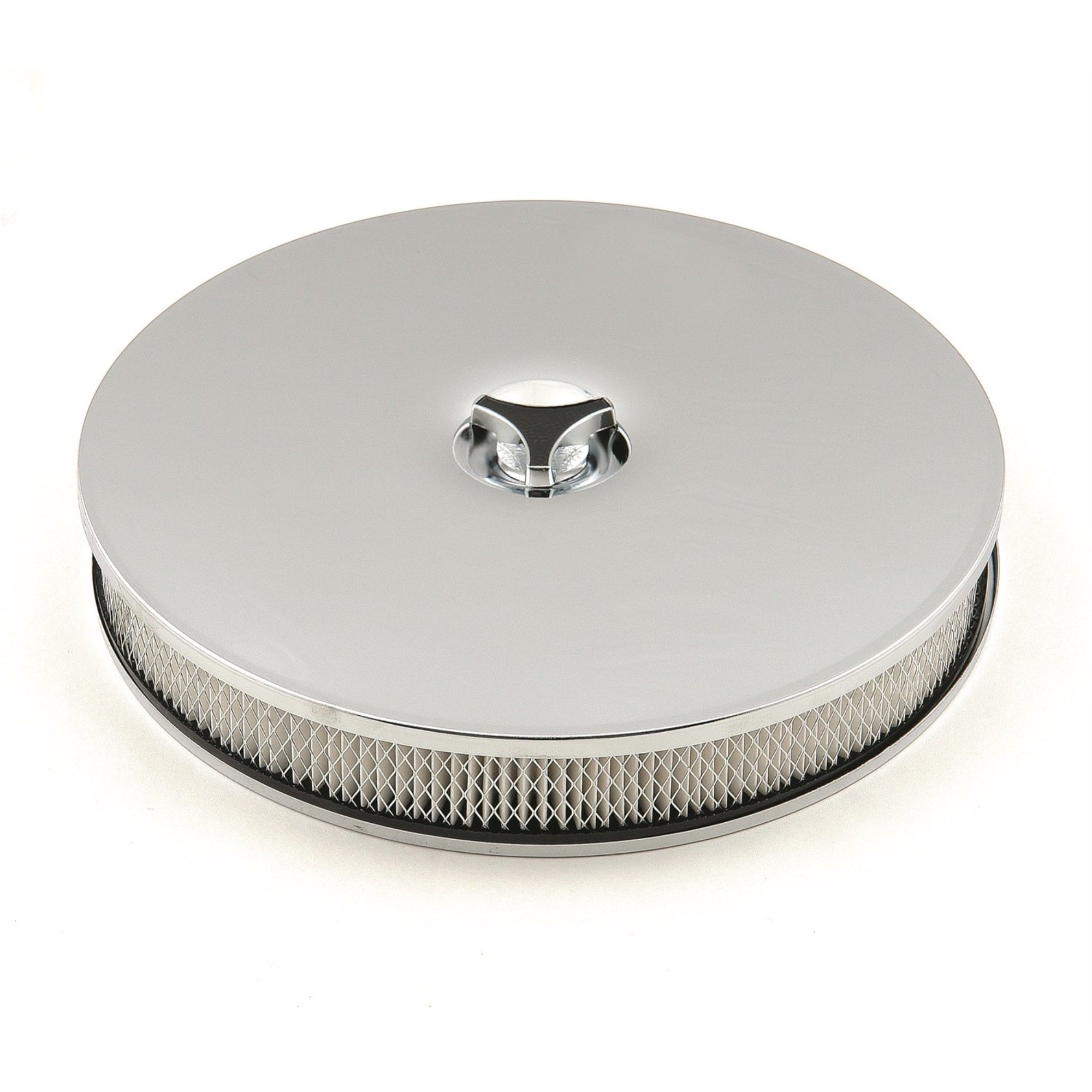 Mr. Gasket Low Rider Air Cleaner 14' D 5' Neck, Silver (4339)