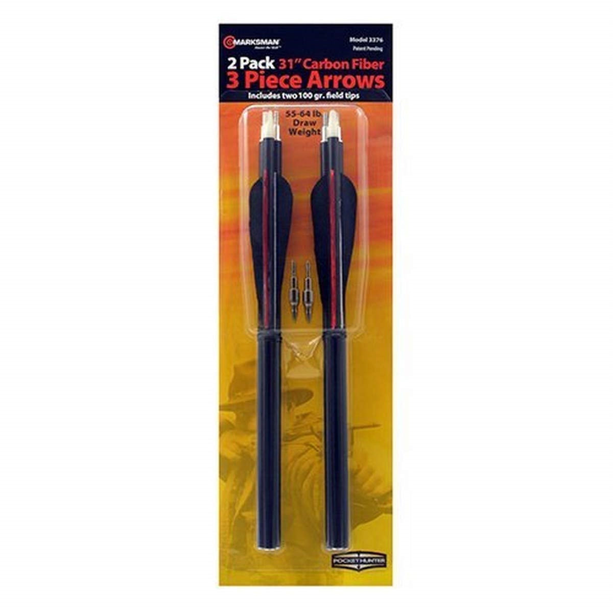 2023 Marksman 3-Piece Carbon Arrow Kit (2 - 3-Piece Arrow In Kit)