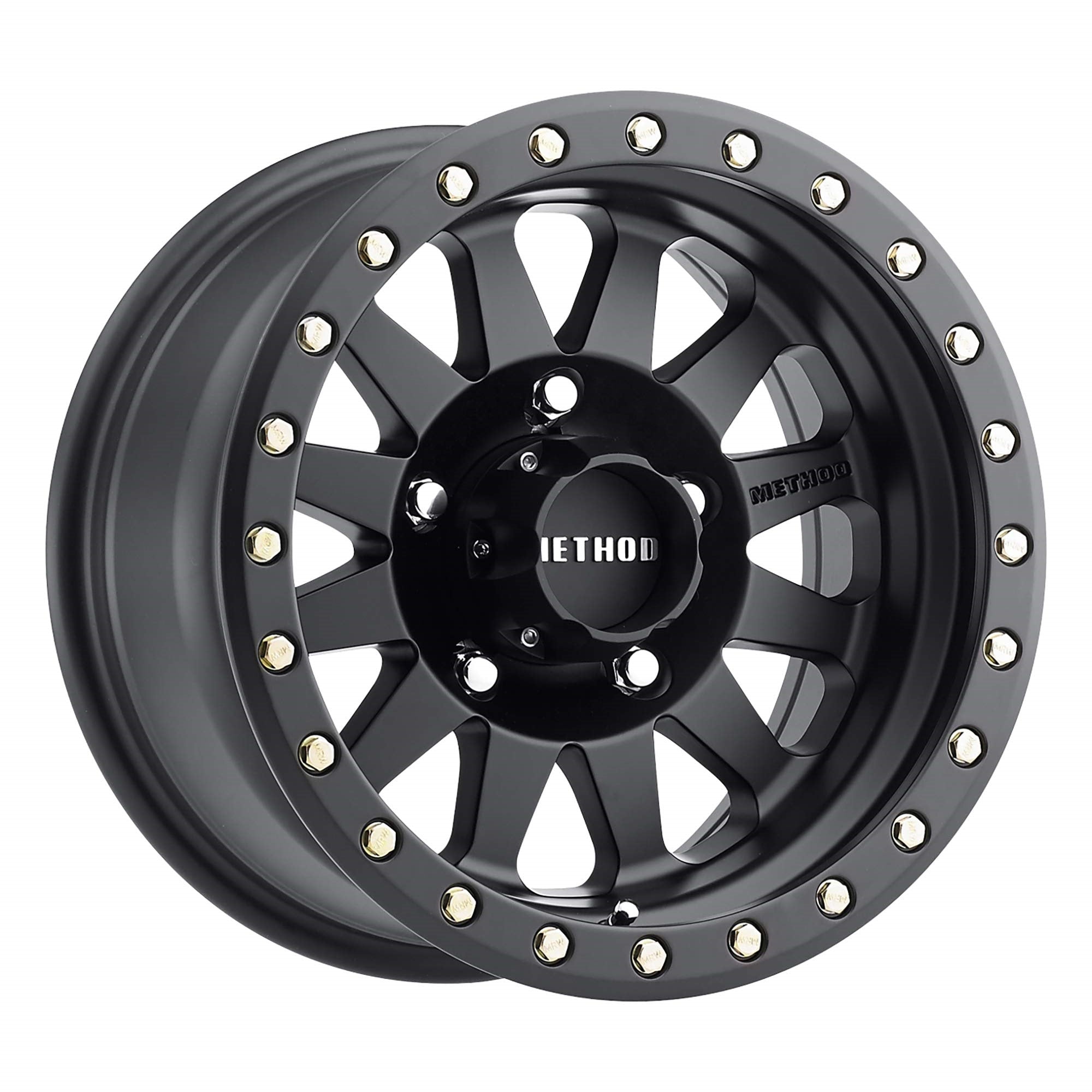 Method Race Wheels 304 Double Standard Matte Black 15X8' 5X4.5', 24Mm Offset 3.5' Backspace, Mr30458012524N