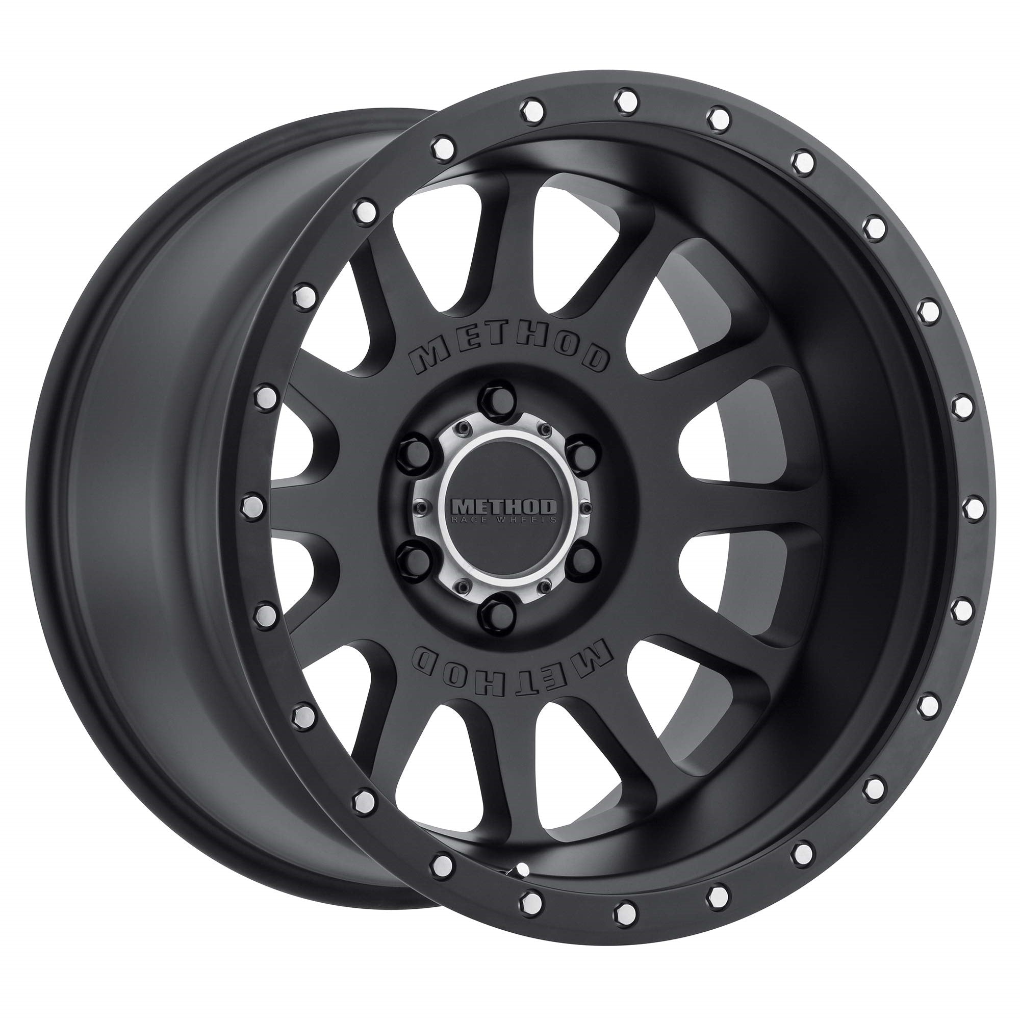 Method Race Wheels 605 Nv Matte Black 20X10' 6X5.5', 24Mm Offset 4.55' Backspace, Mr60521060524N