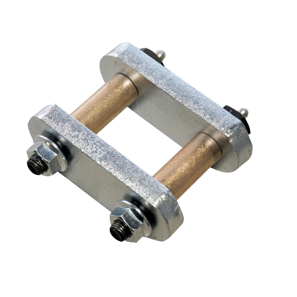 Morryde Uo12-016 Heavy-Duty Shackle Kit With Standard Hanger - Sre4000, Cre3000, Stock With 2-1/4' Shackles, Tandem Axle, Silver