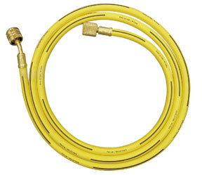 72 Yellow R134A Hose With Shut-Off Valve, 1/2 Acme-F