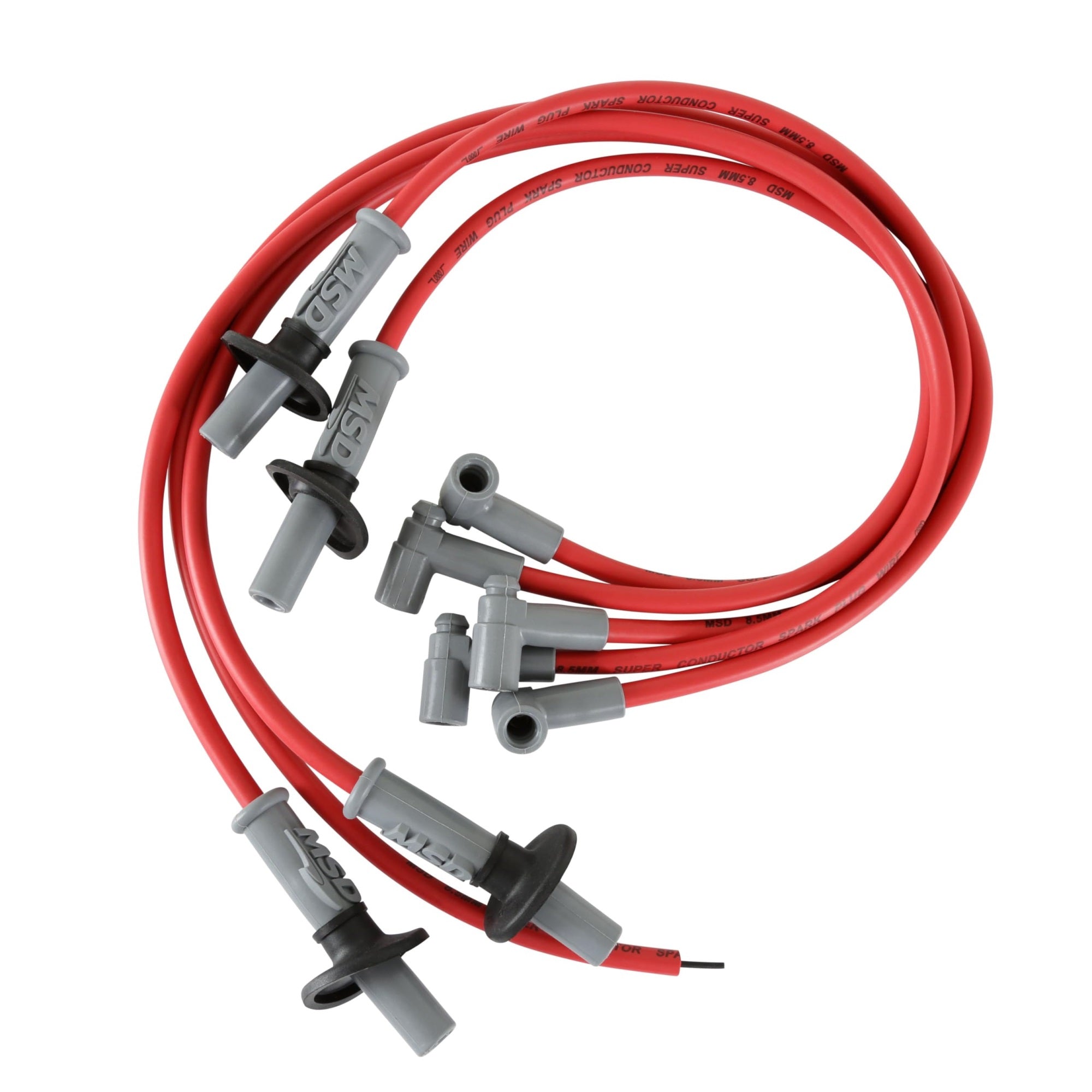Msd 31939 8.5Mm Super Conductor Spark Plug Wire Set Red 8.5 Millimeter