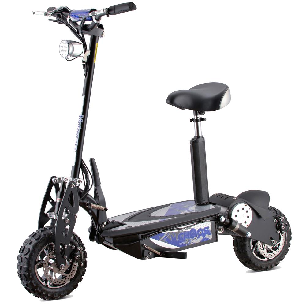 Mototec Chaos 2000W 60V Lithium Electric Scooter Black