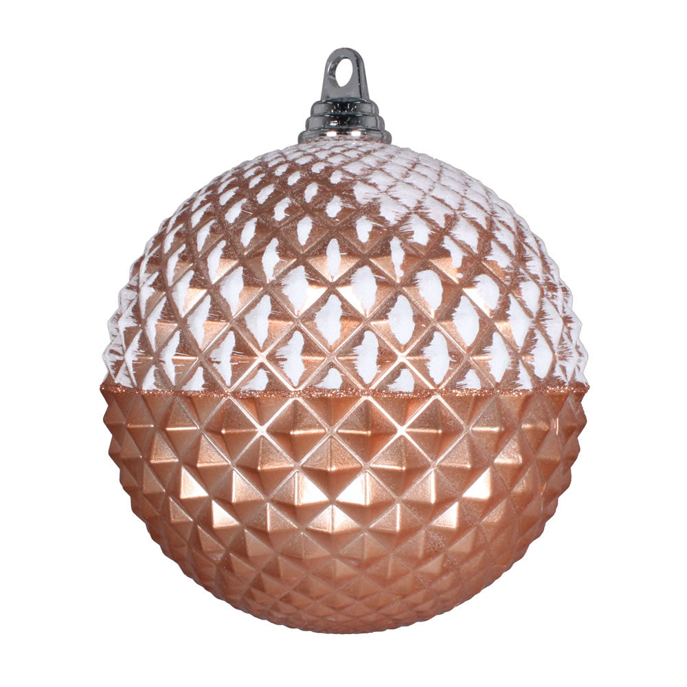 Vickerman 12” Rose Gold Glitter Candy Durian Ball - MT180558