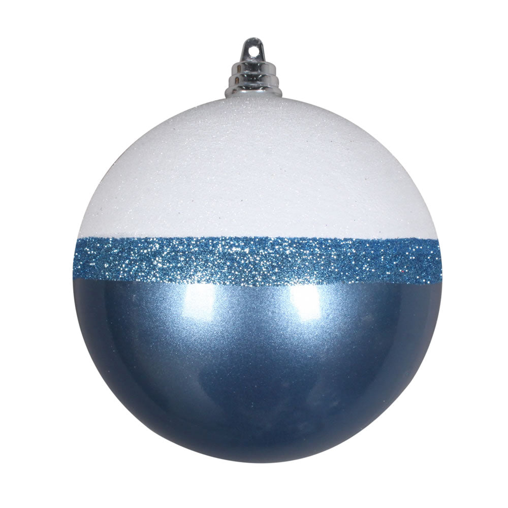 Vickerman 3” Periwinkle Candy/White Glit Ball 6Bg - MT180629