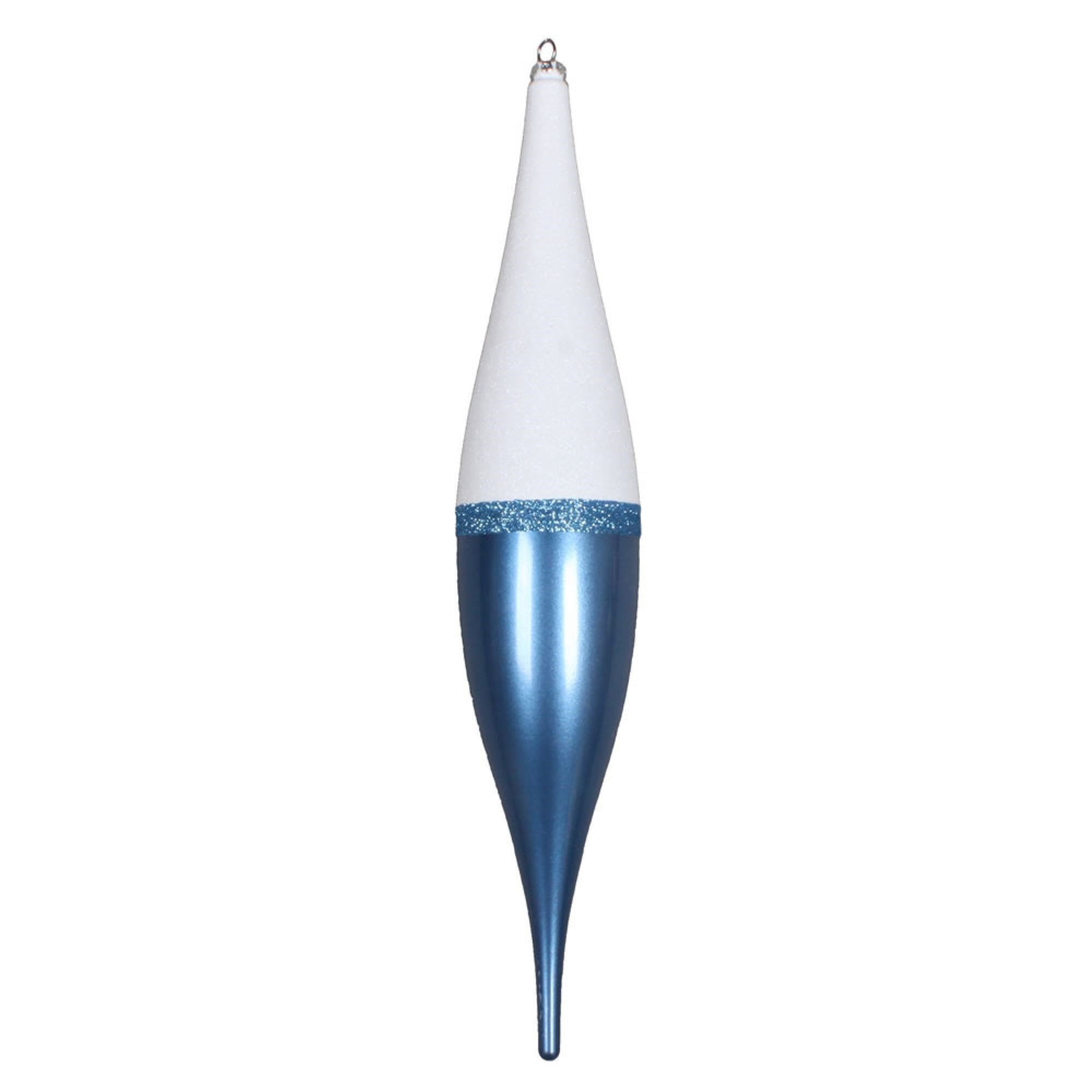 22” Periwinkl Candy/White Glitter Finial
