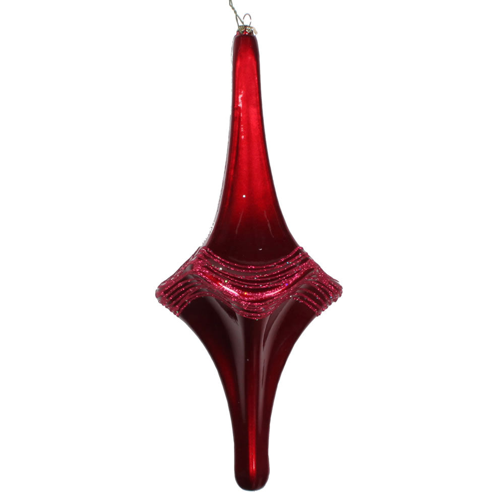 Vickerman 12” Wine Candy Glitter Drop Ornament - MT194119D
