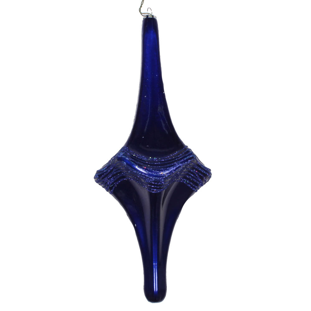 Vickerman 12” Cobalt Blue Candy Glitter Drop Orn - MT194122D