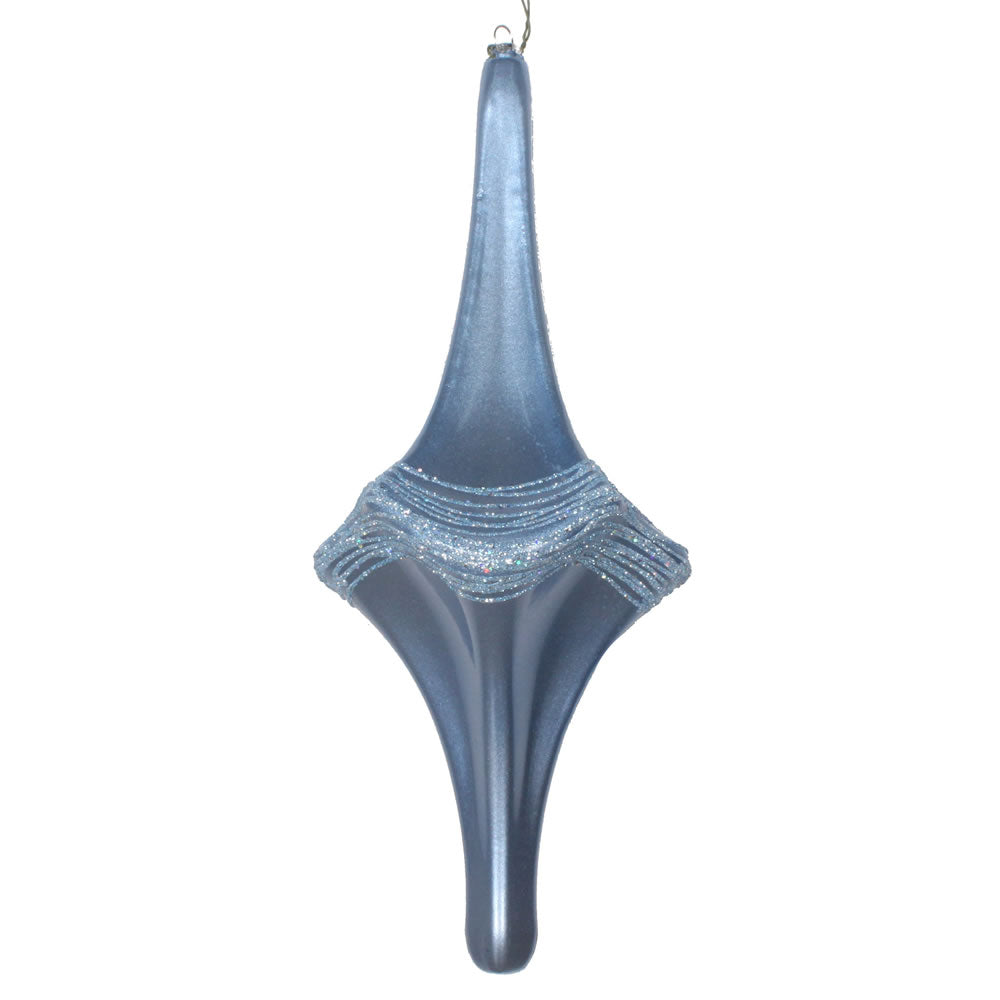 Vickerman 12” Periwinkle Candy Glitter Drop Orn - MT194129D