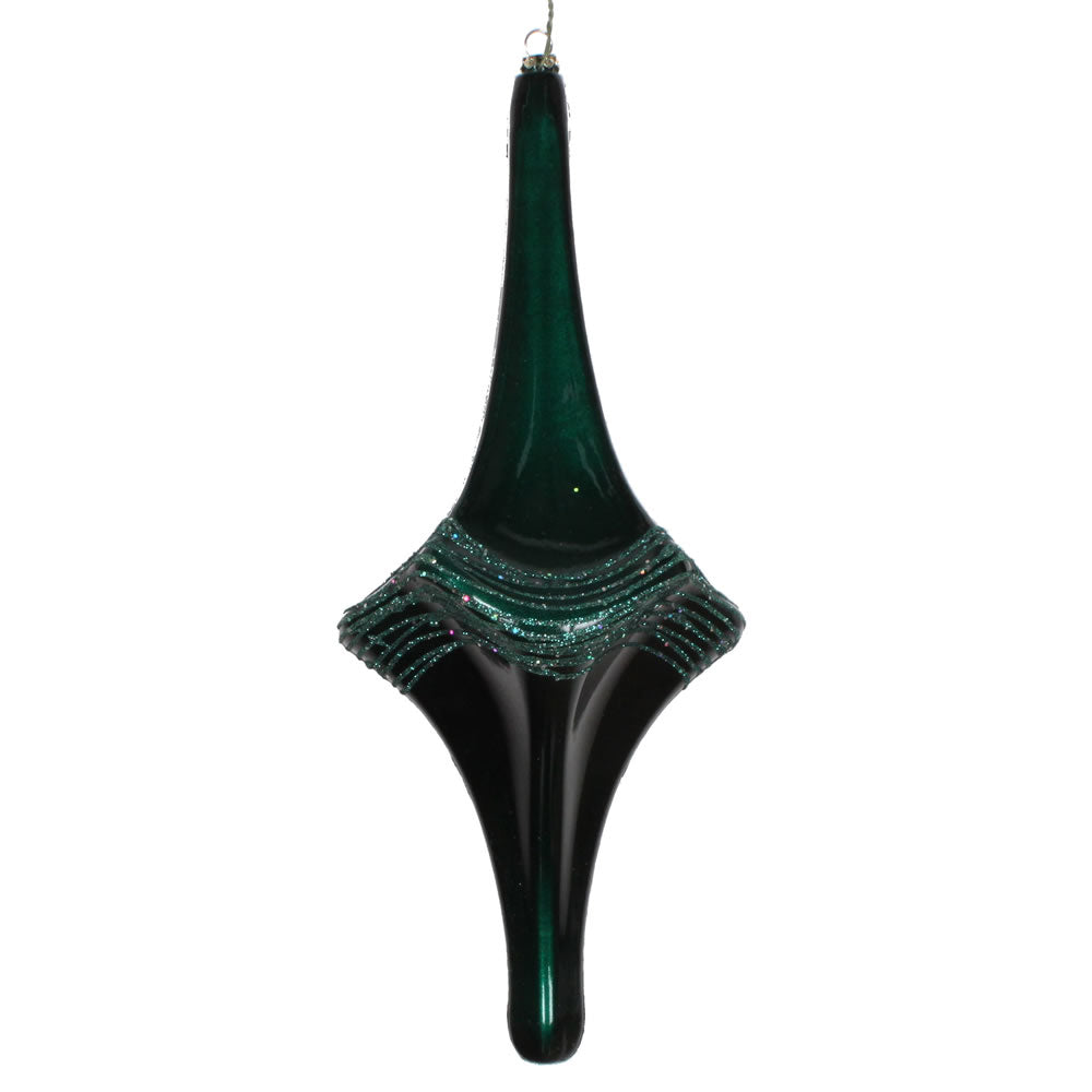 Vickerman 12” Sea Blue Candy Glitter Drop Ornament - MT194162D