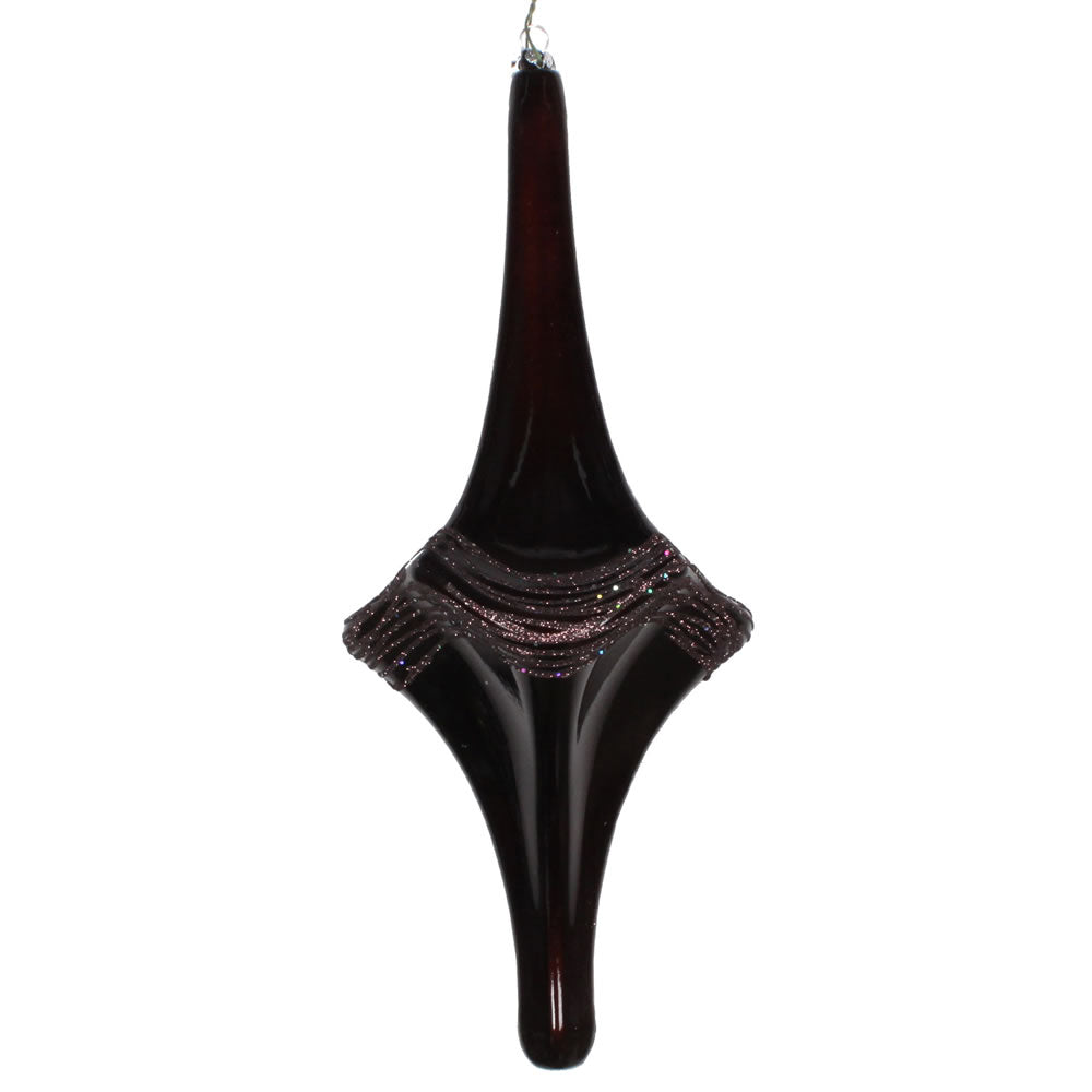 Vickerman 12” Chocolate Candy Glitter Drop Orn - MT194175D