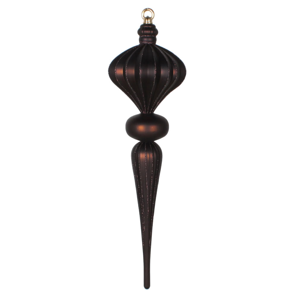 Vickerman 21” Chocolate Matte Glitt Diamnd Fin Orn - MT195375