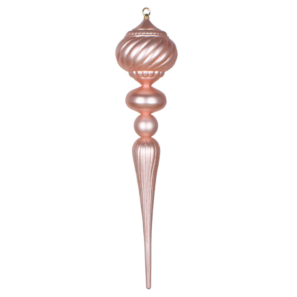 Vickerman 27” Rose Gold Matte Glitt Onion Fin Orn - MT195558