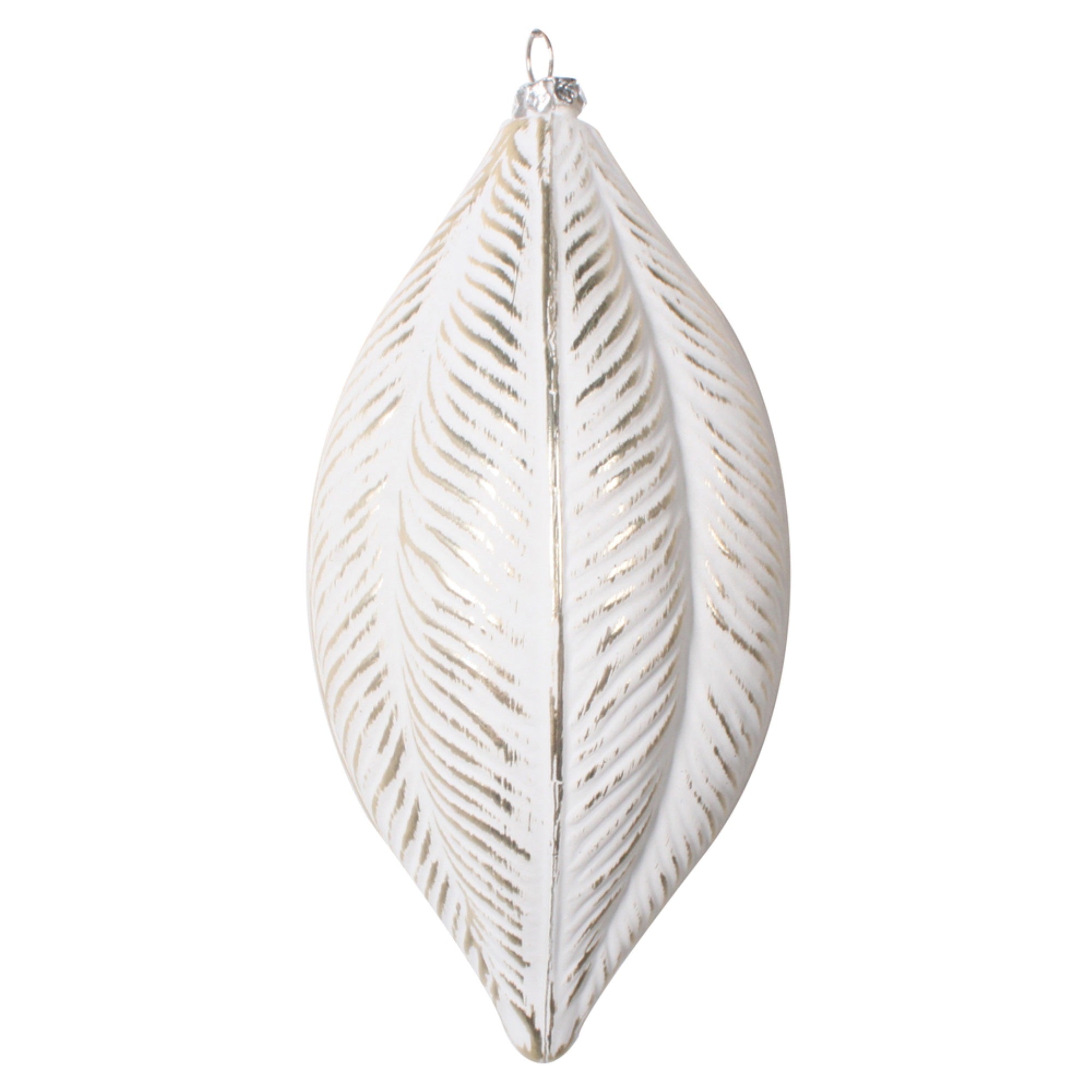 6” Champagne Brushed Feather Orn 3/Bag