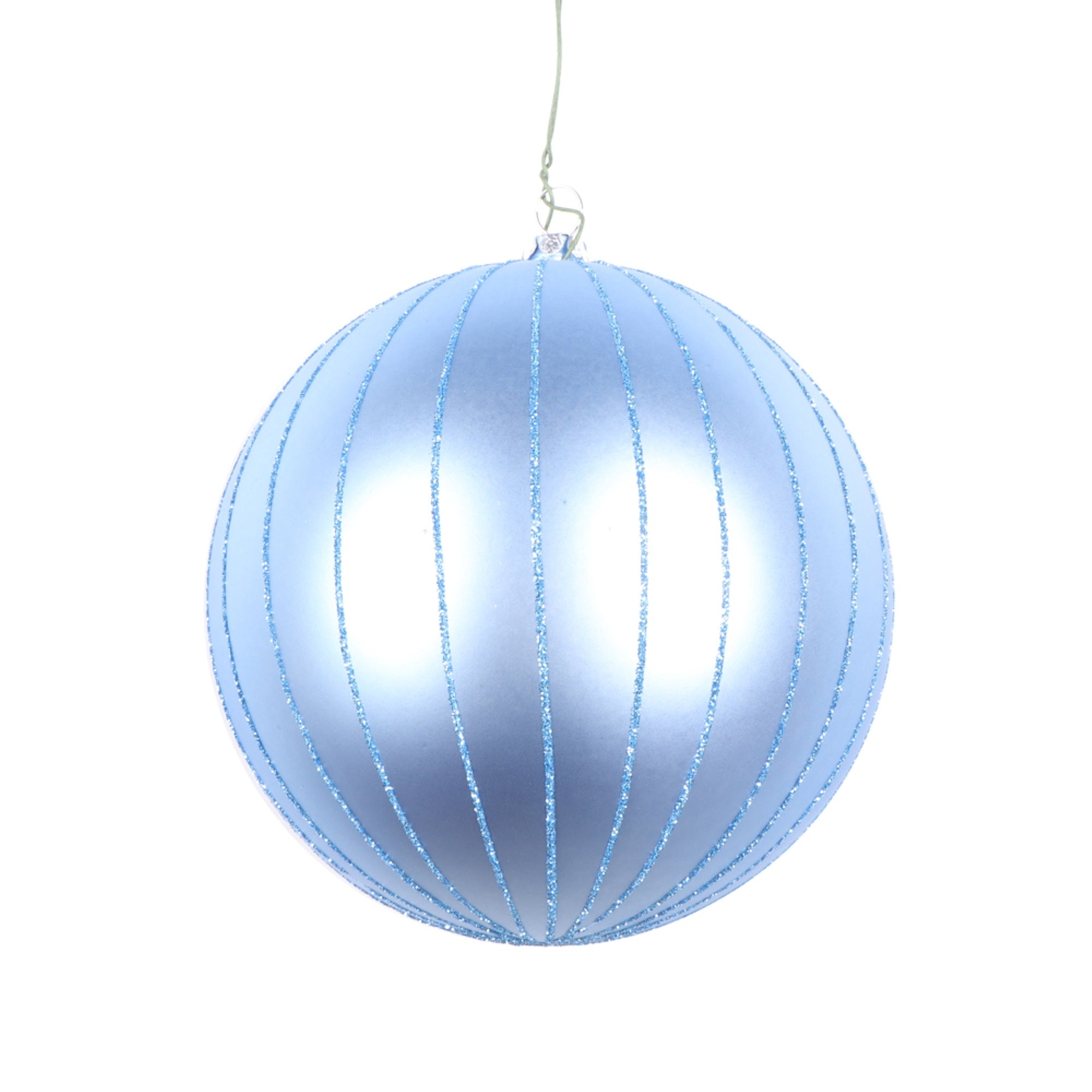 5” Periwinkle Matte Glitter Ball 4/bag