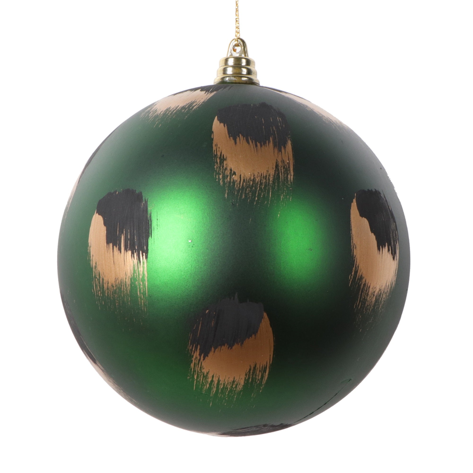 4.75” Emerald Brush Strokes Ball 4/Bag