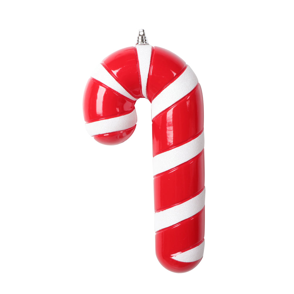11” Red Enamel Candy Cane Ornament