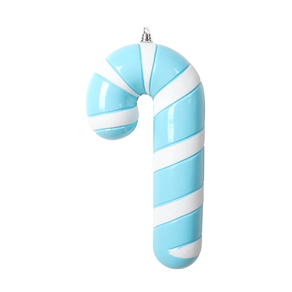 11” Baby Blue Enamel Candy Cane Ornament