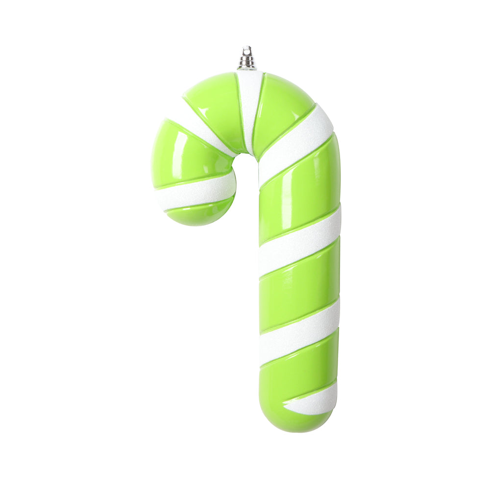 11” Lime Enamel Candy Cane Ornament