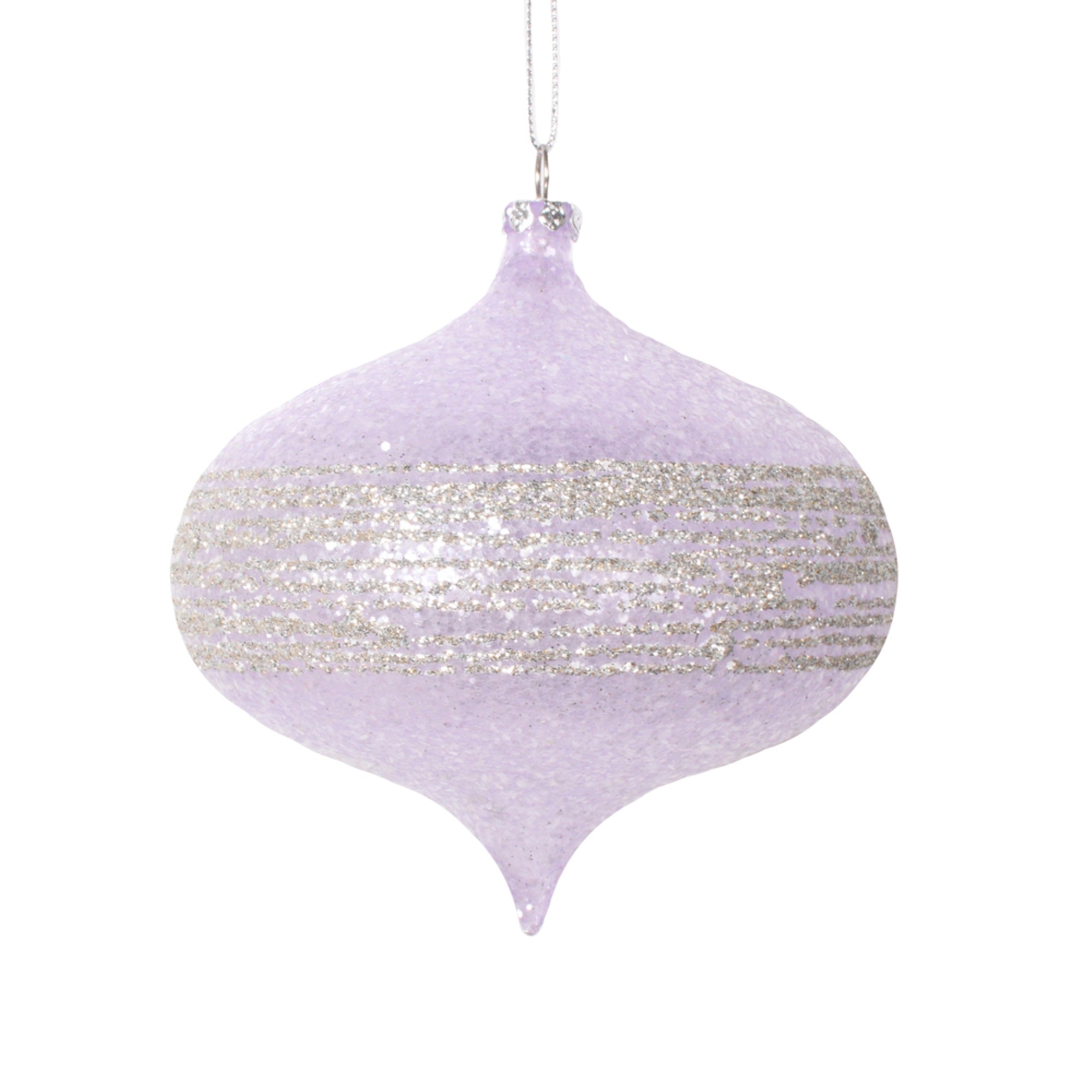 Vickerman 4” Light Purple Onion Ornament 4 per bag.
