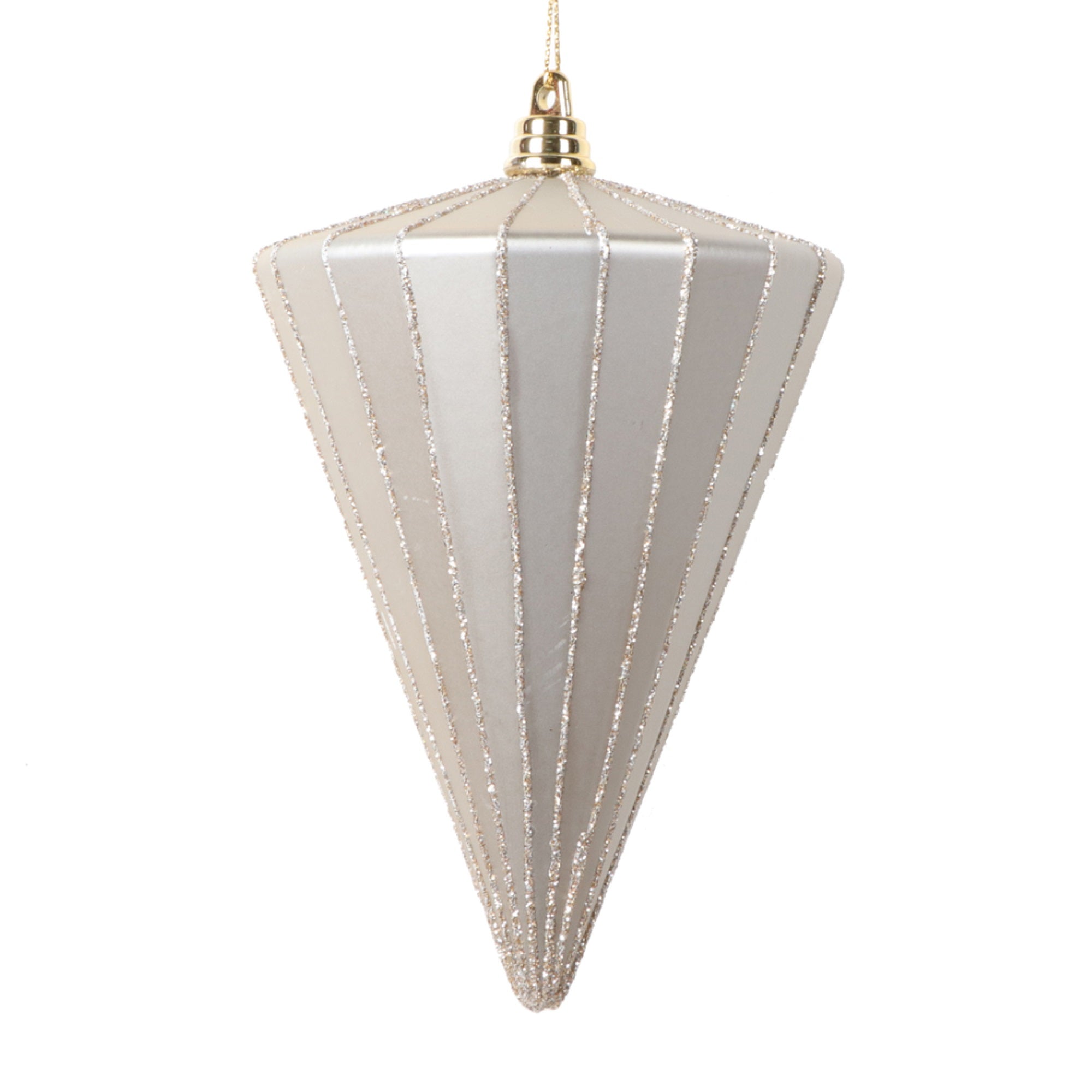 Vickerman 6” Matte Oat Cone Ornament 3 per bag.