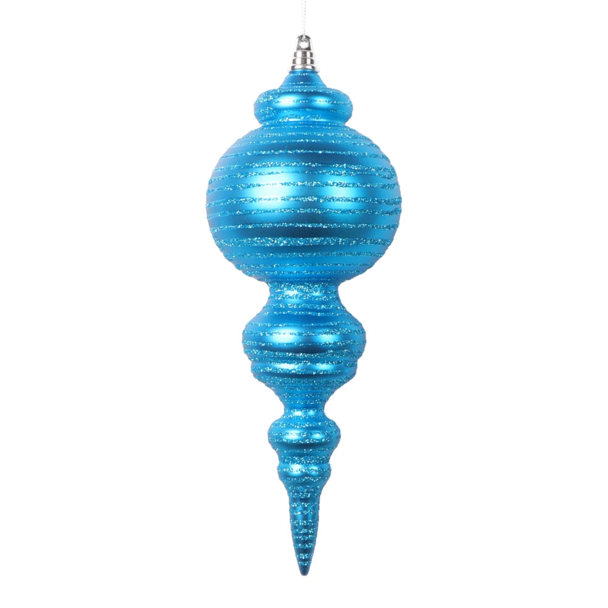Vickerman 10” Matte Turquoise Finial Ornament 2 per bag.