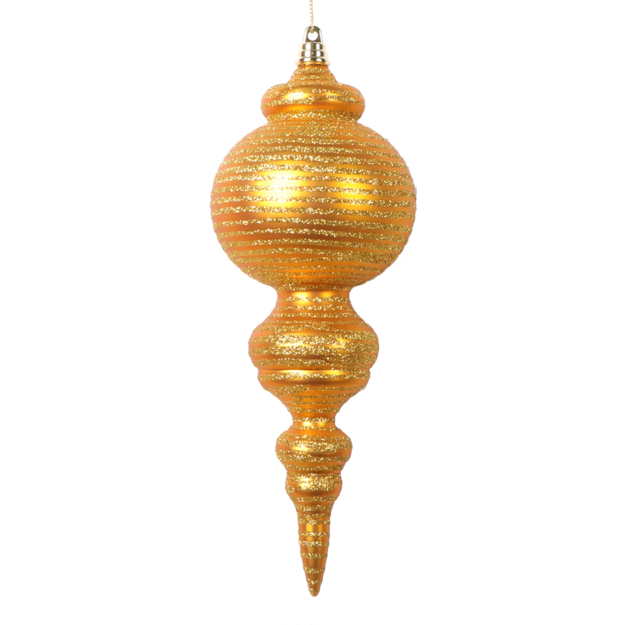 Vickerman 10” Matte Antique Gold Finial Ornament 2 per bag.