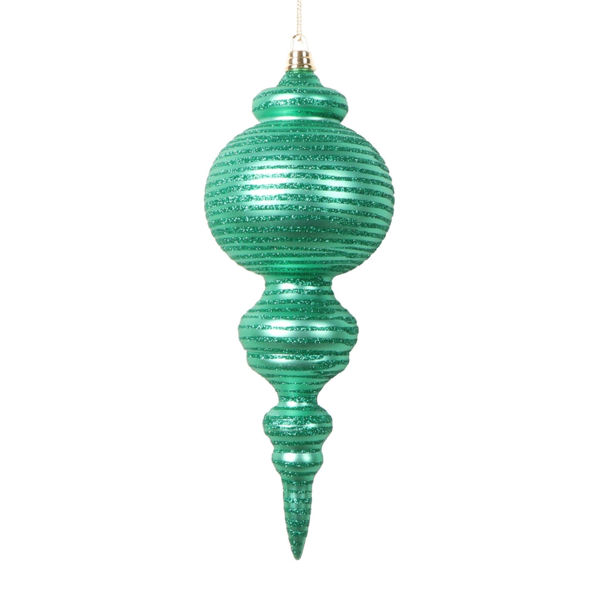 Vickerman 10” Matte Seafoam Green Finial Ornament 2 per bag.
