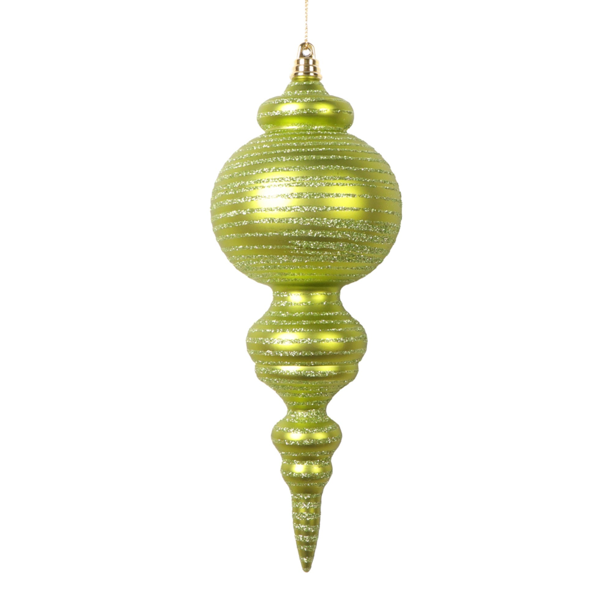 Vickerman 10” Matte Lime Finial Ornament 2 per bag.